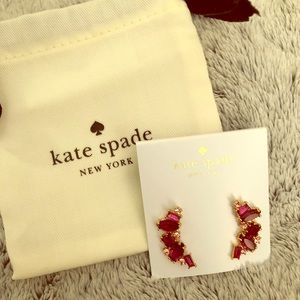Kate Spade Cluster Earrings-Berry Color